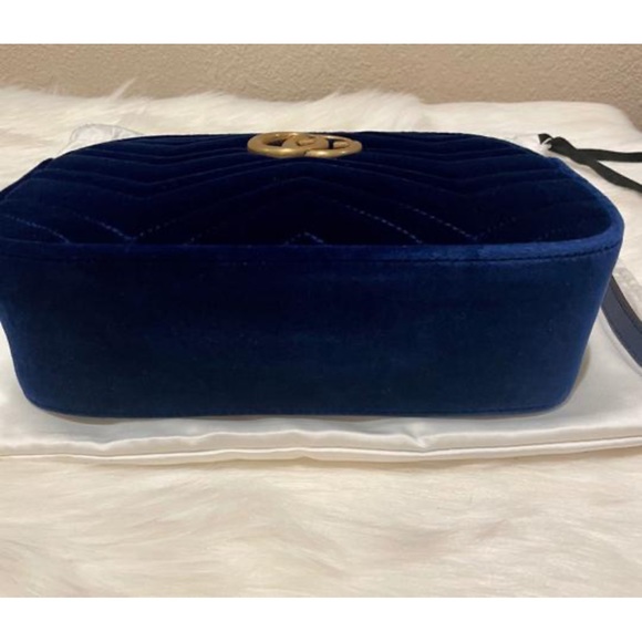 GG Camera Marmont Cobalt blue cross body bag - Picture 5 of 13